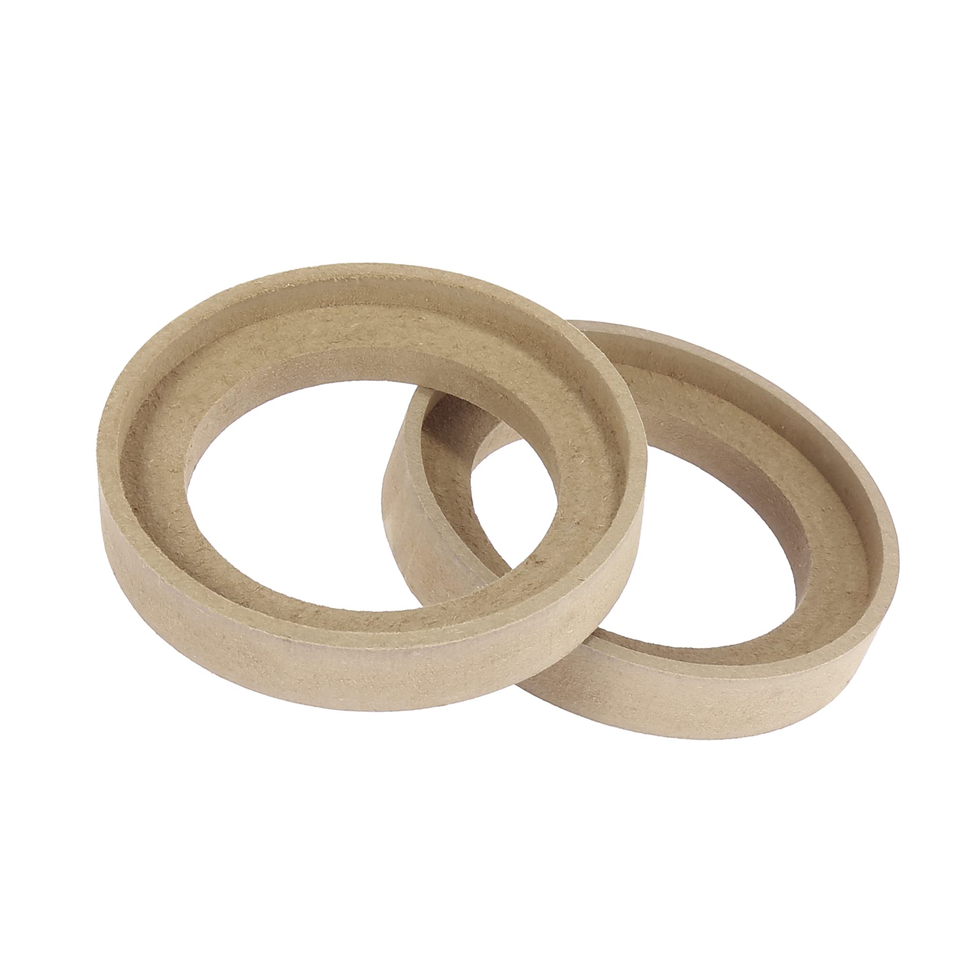 Motoforti Universal Car Beige Speaker Spacer Ring Adaptor Brackets Mounting Spacer Recess Bezel Plate Wood 77mm ID for 3.5 Inch Speakers, Wood, Beige, 1 Pair-image-8