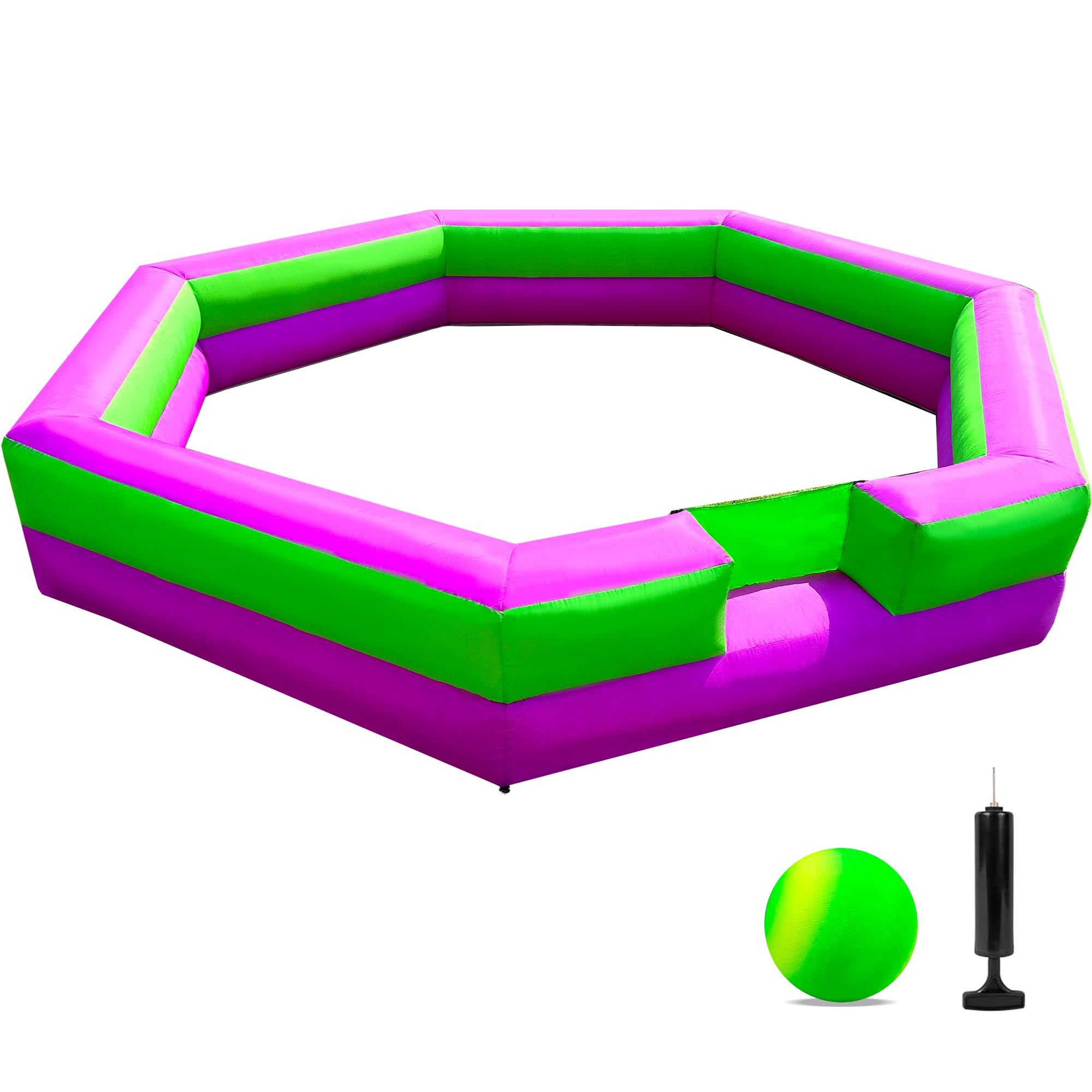 OZIS 15FT Inflatable Gaga Ball Pit with Gagaball, Portable Gagaball Court for Indoor/Outdoor Sports, School/Family Activities Easy to Setup (