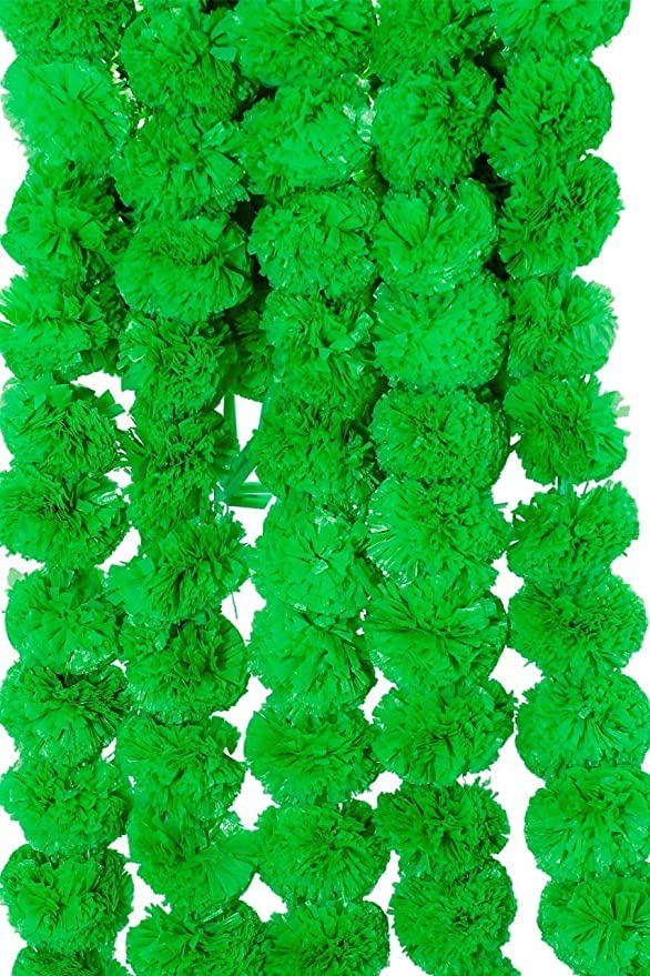 Buy Home Decor Artificial Marigold Flower Garlands Fluffy Strings Pack