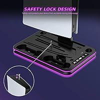 Vista 7 de Cargador PlayStation Portal, Soporte PS5 y Estación de Refrigeración con Accesorios de Base de Carga de Controlador LED RGB, Controlador PS5 Edge