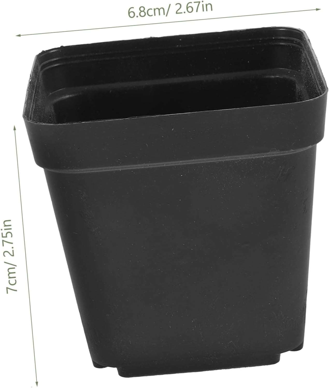 BESTonZON 100pcs Square Plastic Succulent Pots Mini Flower Planters Without Plates for Indoor Cactus and Bonsai Gardening Sturdy Nursery Containers for Succulent Plants