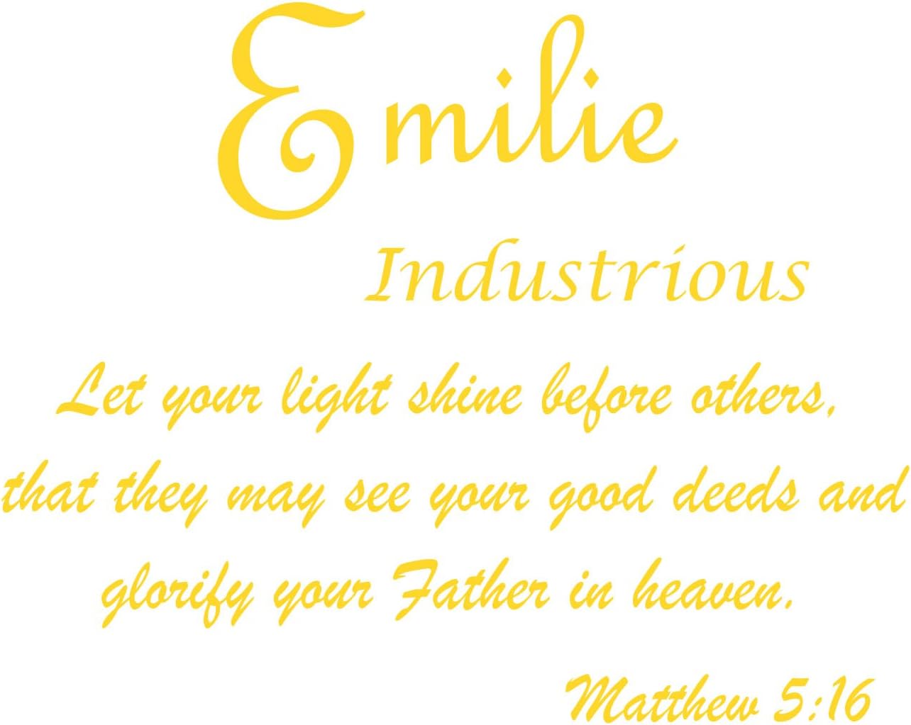 Baby Names Wall Decals Displaying The Meaning of Names