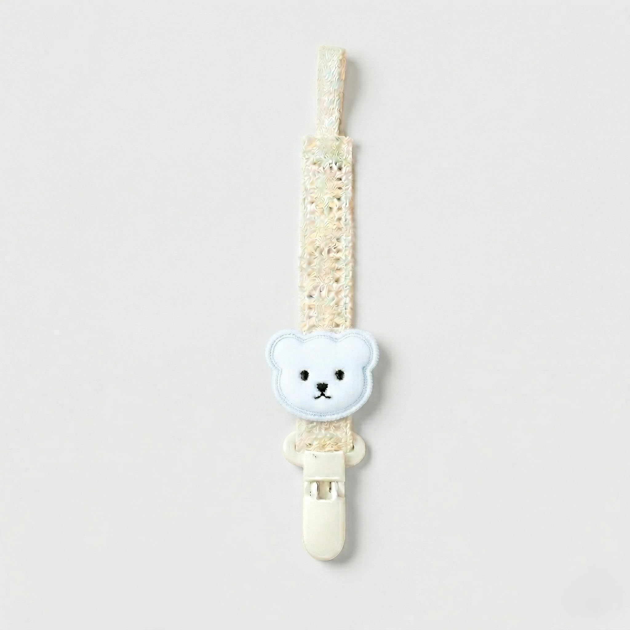 Baby Pacifier Clip with Cute Teddy Design – Soft Lace Soother Holder Strap, Secure Anti-Drop Clip for Babies, Lightweight & Skin-Friendly (Blue)-image-8