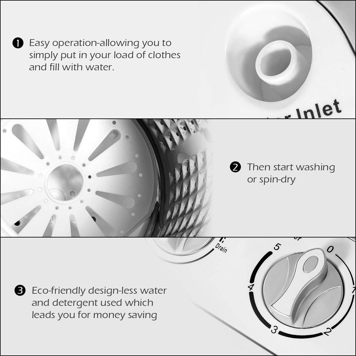 Washers & Dryers Dorms and RV Giantex Washing Machine Compact Washer