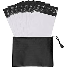 Feminine Personal Disposal Bags, 5 * 8 Inches, Pack of 100, White Opaque Seal, Discreet Disposal Bags for Tampons, Sanitary Pads, Sanitary Liners with Black Storage Bag