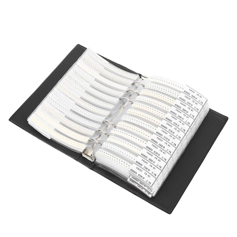 0805 Serie 170 tipi resistori componenti elettronici kit di assortimento campione libro nero per gli appassionati di professionisti elettronici