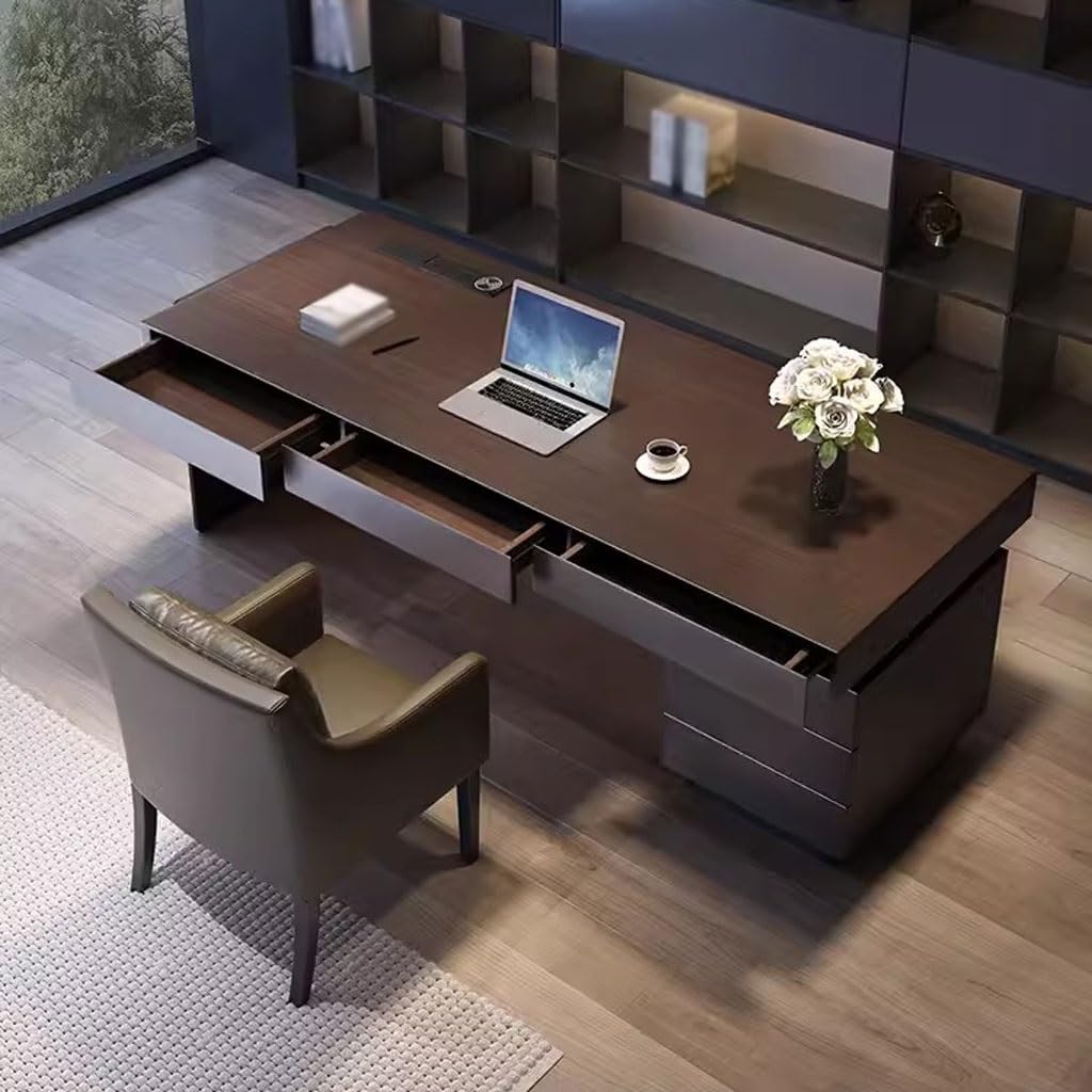 Schreibtisch Der minimalistische Schreibtisch eignet Sich for Firmenbüroschreibtische und kann auch als Heimarbeitstische Computertische verwendet Werden Büro Desk(180 * 70 * 75cm)