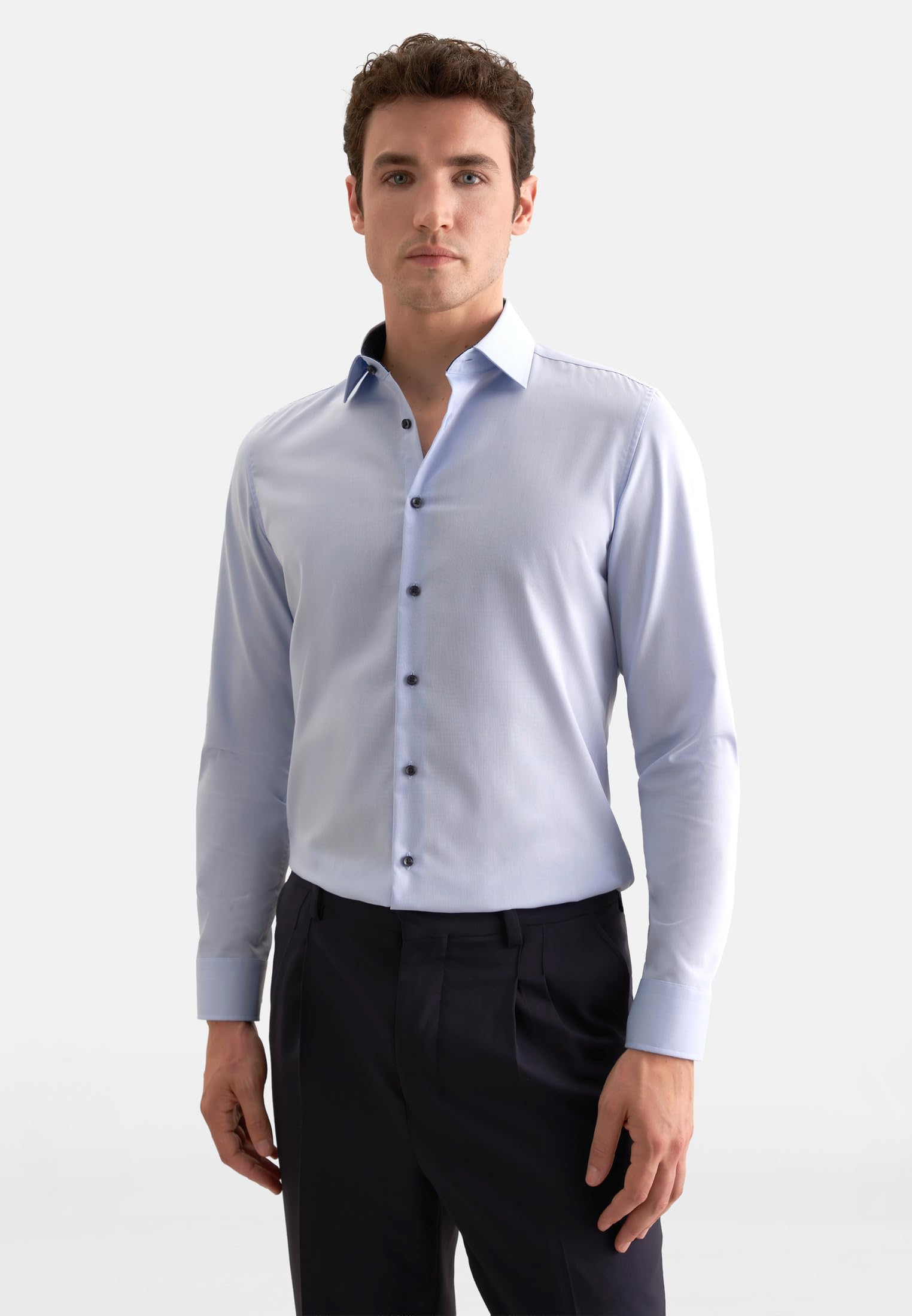 Seidensticker Shaped Fit Manica Lunga 1.29369 Camicie Uomo (Pacco da 1)