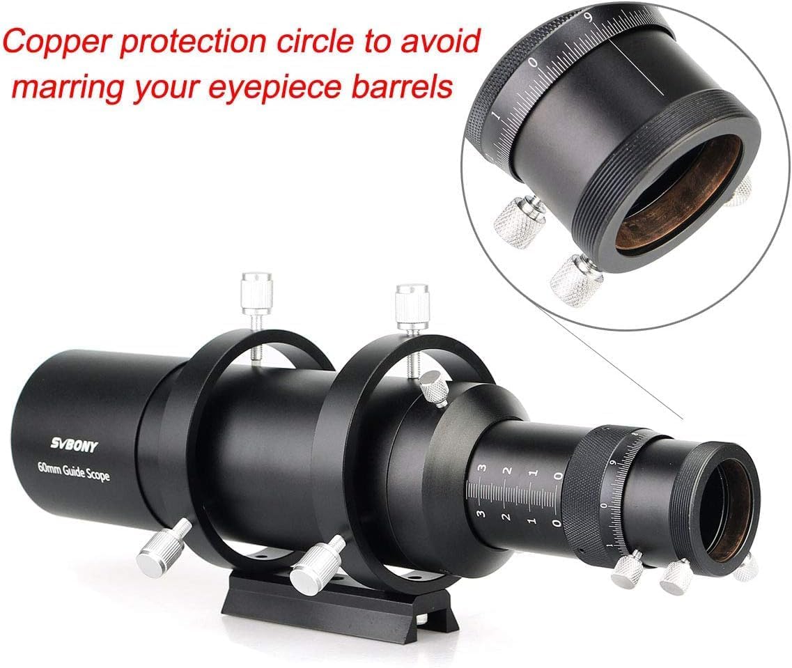 SVBONY SV106 Guide Scope Bundle with Universal Dovetail Base and SV225 Alt-Azimuth Mount