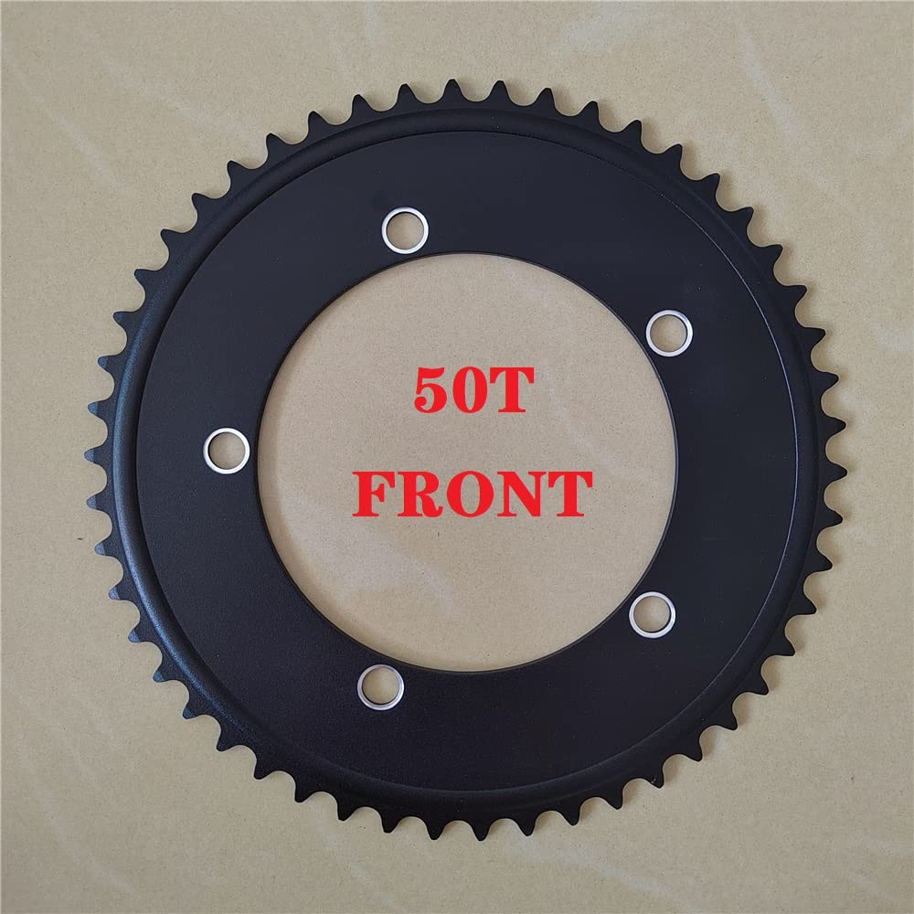 Platos para Bicicletas 1 Uds. Plato de Bicicleta de piñón Fijo 130BCD Anillo de Cadena de Marcha única Rueda de Cadena de Bicicleta de Pista 44T 46T 48T 50T