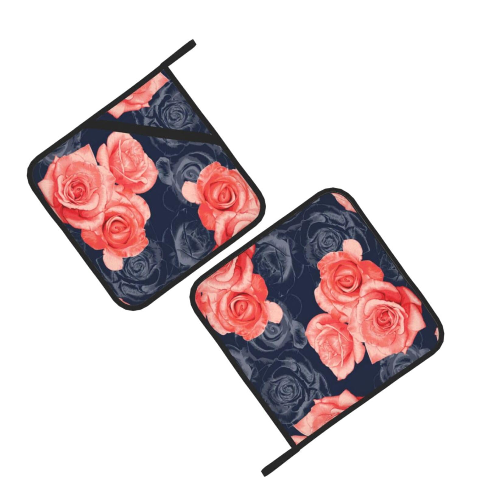 Watercolor monstera pattern Printed Oven Pot Holders Set of 2 Pcs Heat Resistant Kitchen Microwave Potholders for Cooking Baking Grilling