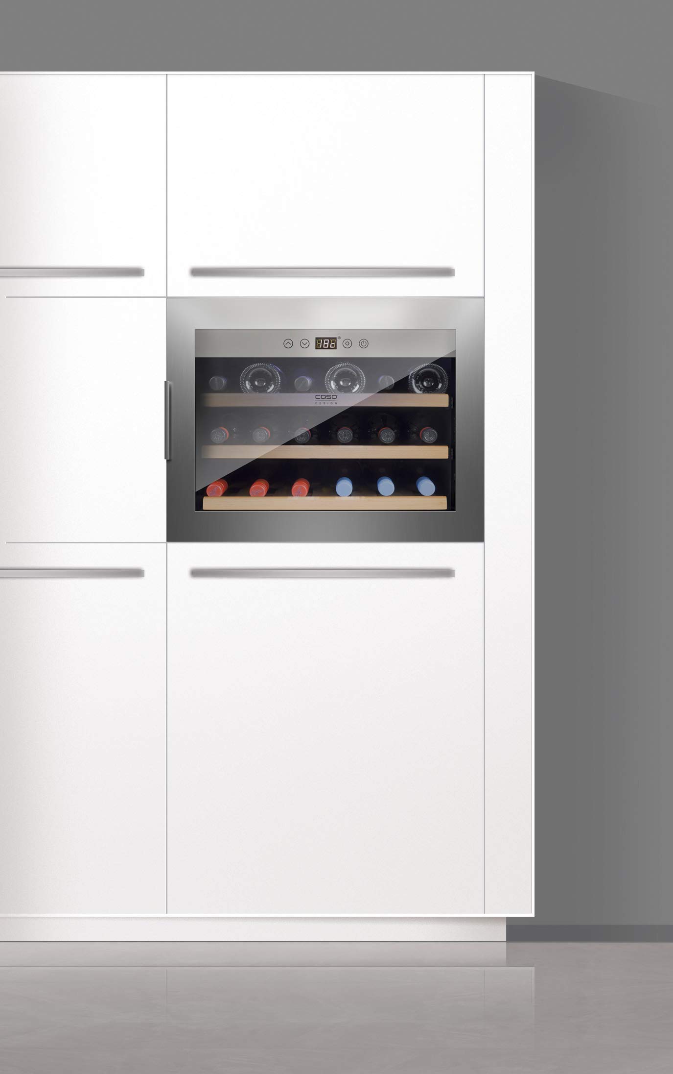 Caso WineSafe 18 EB Inox Weinkühlschrank Einbaugerät 45cm 5-20°C Edelstahl
