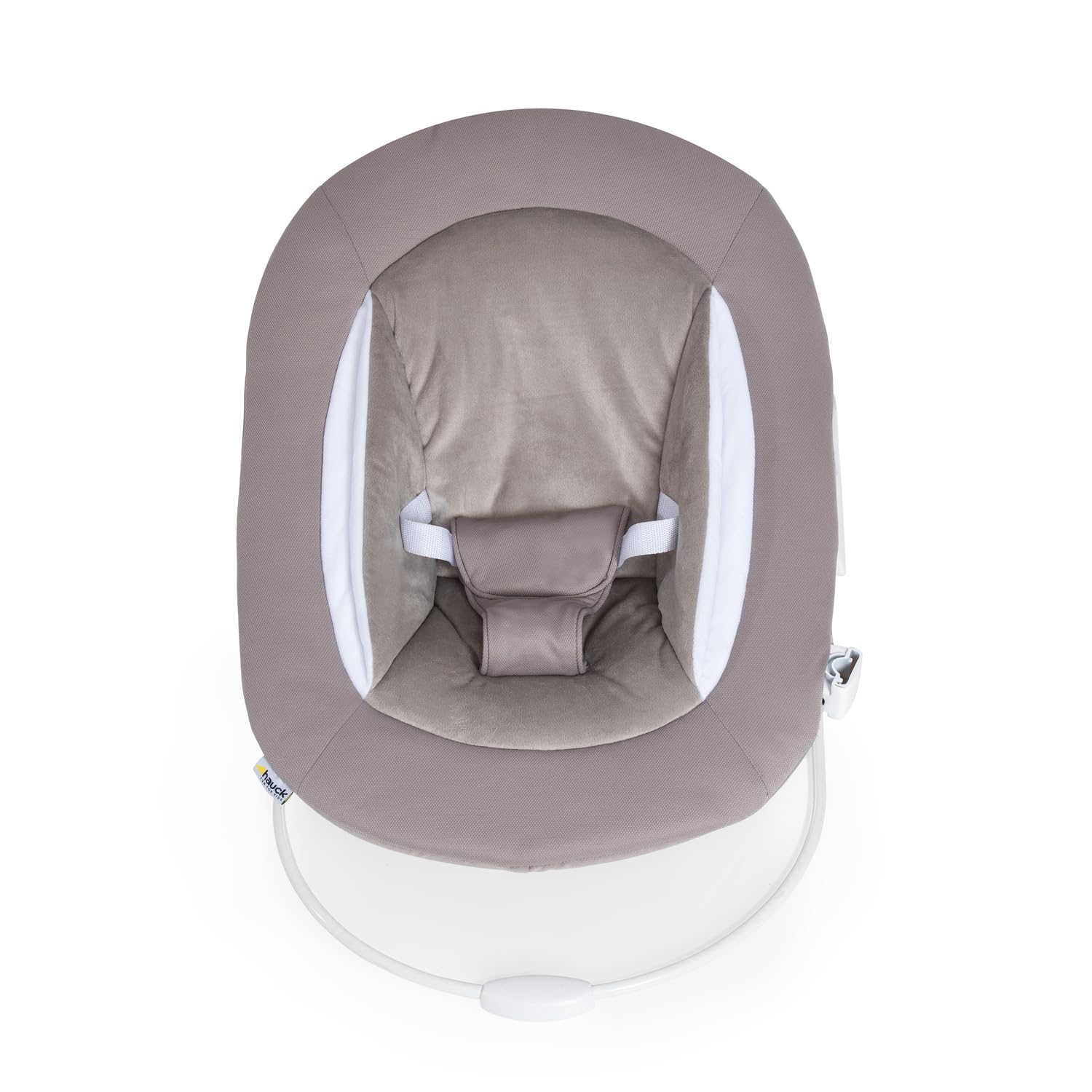 hauck Alpha Bouncer Deluxe, Beige - Sdraietta Neonato con Arco Giochi, Schienale Regolabile e Base Dondolo per Seggioloni Alpha+ e Beta+ - con Cintura a 3 Punti e Riduttore di Seduta