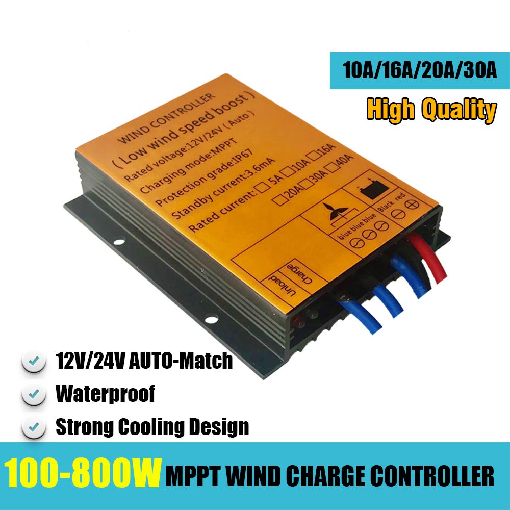 Turbine éolienne de 800W 12V 24V 48V éolienne avec régulateur MPPT 6 pales éolienne domestique à énergie libre à haut rendement (48V avec contrôleur)