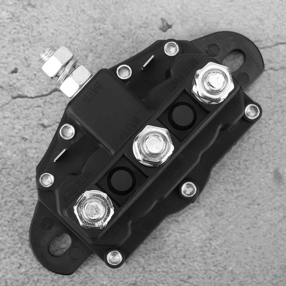Solenoide 12V 150A Pour Treuil, Relais Inverseur en 12V, Relaie Inversée 12 V, Relais de contacteur de solénoïde d'inversion de moteur de treuil 12 V à 6 bornes