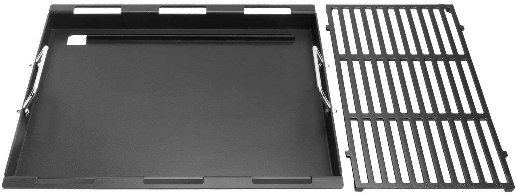 Cooking Griddle Inserts and Grate for Weber Genesis II 400 Series, Flat Top Grill Griddle for Weber GS4 Genesis II E-410 S-410 E-435 S-435 E/S-440, Replace for 6789 Full Size Griddle, 66097