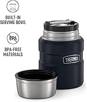 Vista 30 de THERMOS Stainless King Tarro de alimentos aislado al vacío con cuchara, 16 onzas, verde militar