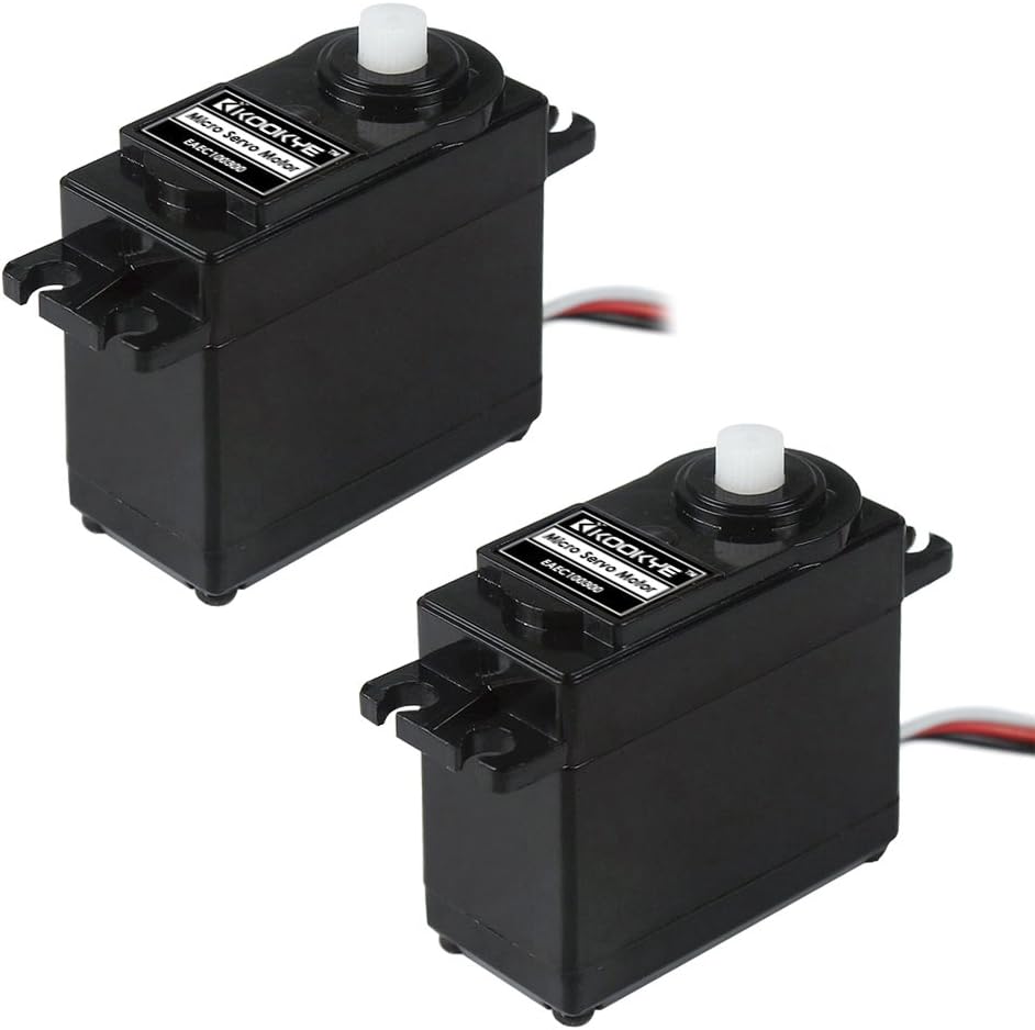 (2x DS04 Servo) - 2PCS Mini Servo Motor 360 Degree Continuous Rotation w/ Servo horn Set (Arm , X , wheel, Star) for RC Car Robot Helicopter Aeroplane Model