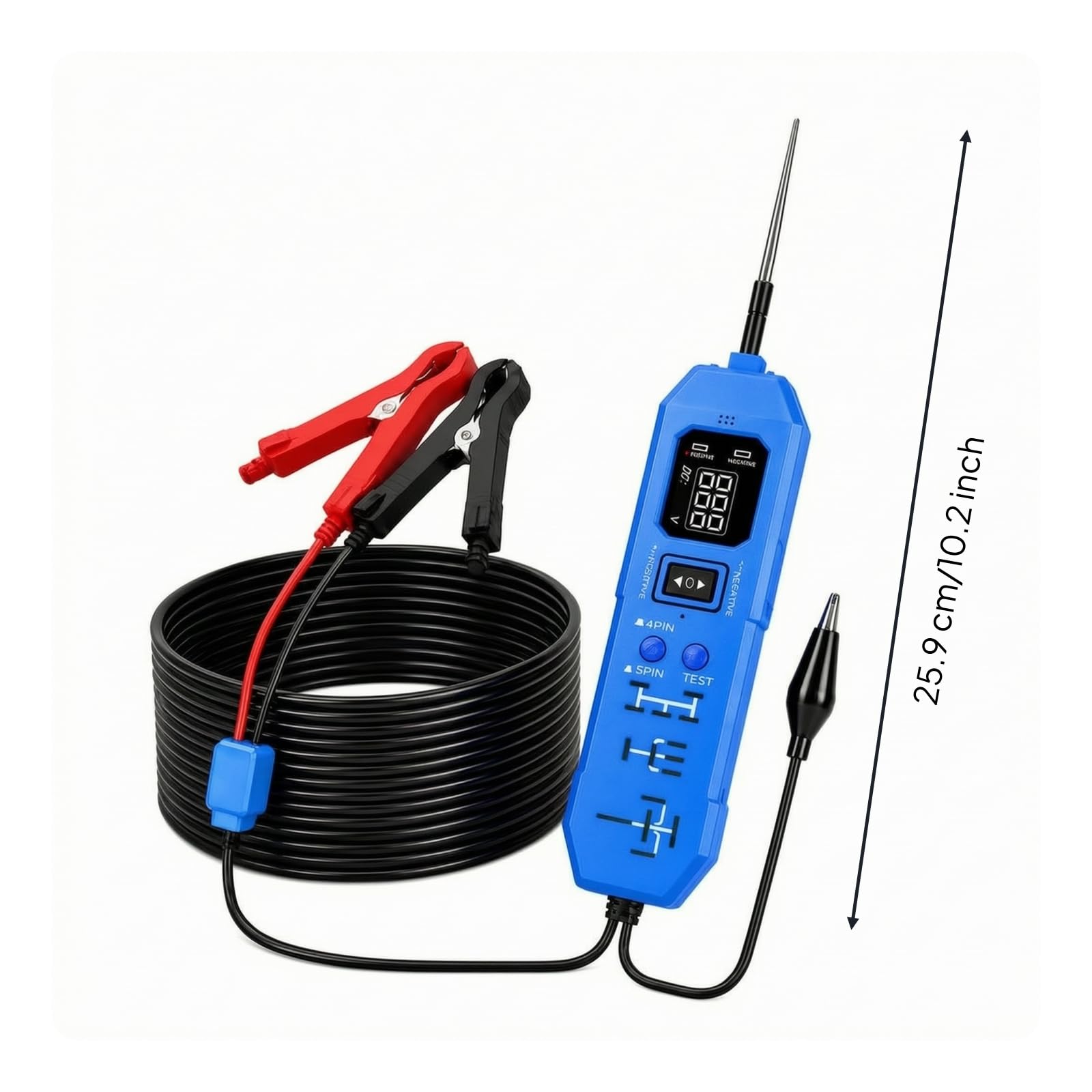 Lápiz Prueba Portátil | Probador eléctricos Automotriz, Manual, Probador eléctricos con Cable Resorte, para Taller Mecánico,