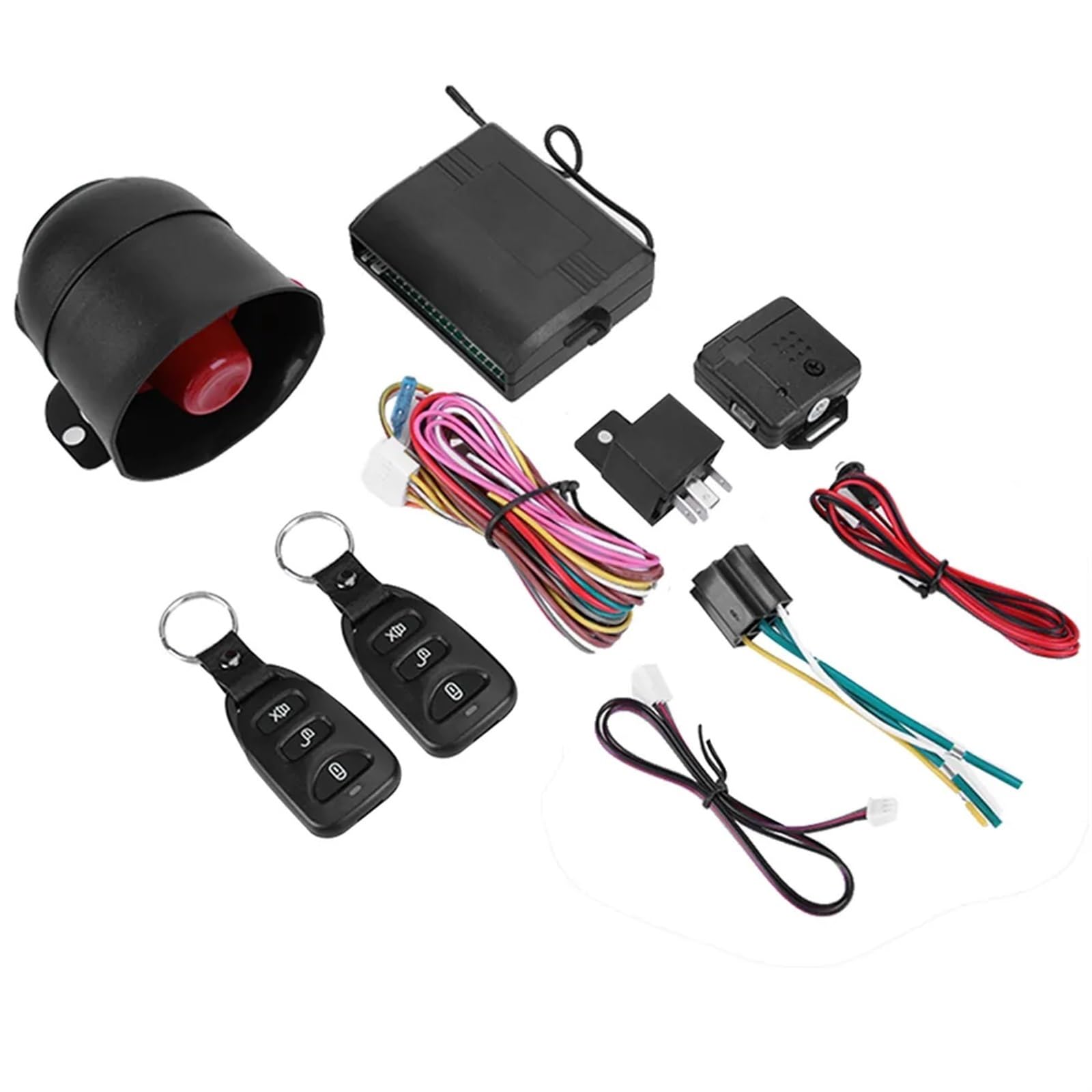 Sistema Alarma Antirrobo Coche Sistema de Seguridad sin Llave protección Alarma antirrobo for vehículos con 2 mandos a Distancia