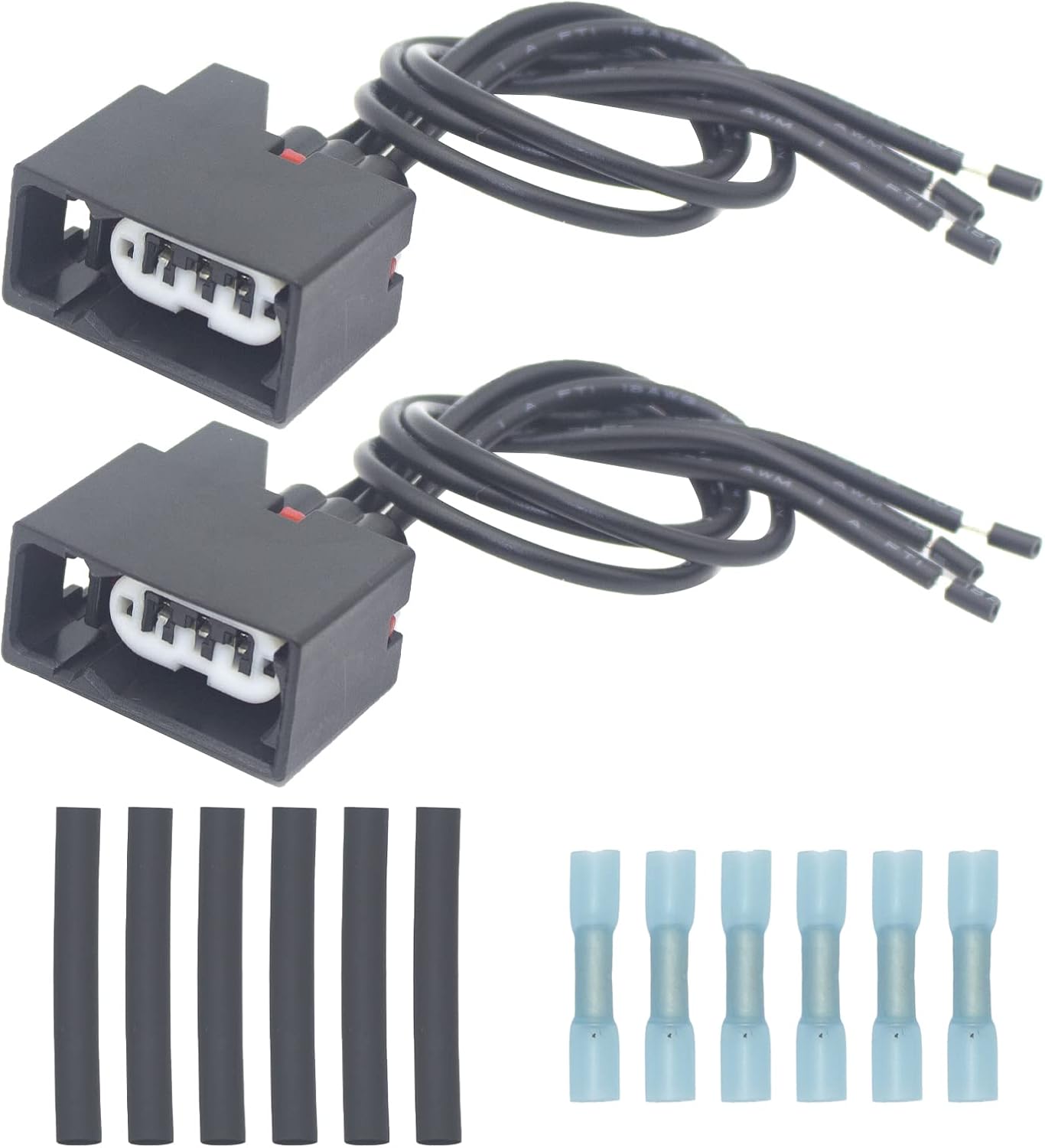 2Pcs Front Turn Signal Light Connector Plug Harness for