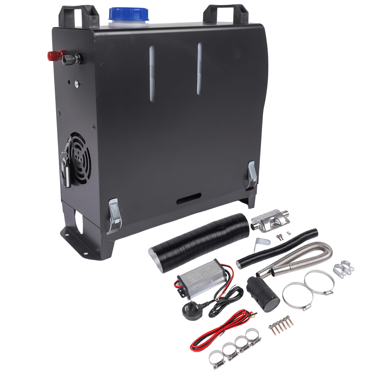 Zestaw ogrzewania postojowego, 12 V/24 V, 8 kW, nagrzewnica powietrza na olej napędowy ze sterowaniem Bluetooth i wyświetlaczem LCD do przyczep kempingowych, ciężarówek, łodzi, autobusów, szybkie na