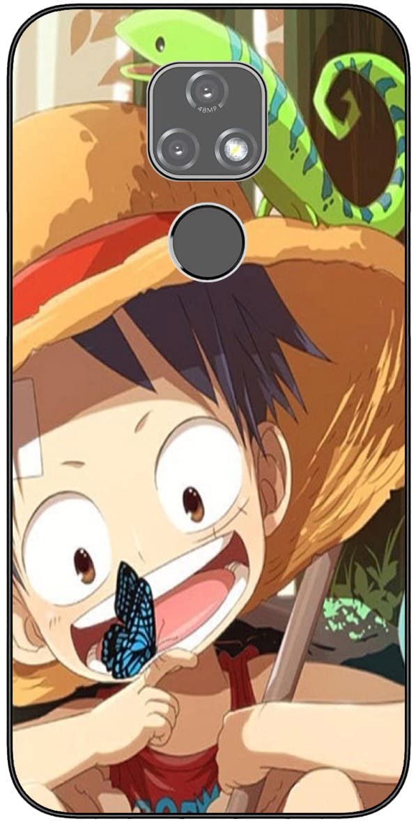 Compatible with Moto E7 One Japan Anime Piece 897 Soft Slim Smooth Flexible TPU Phone Case Black