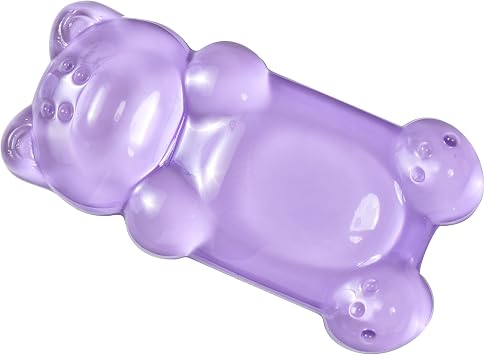 Ergonomic Silicone Gel Mouse Wrist Rest Purple Clear Cute Bear Mouse Wrist Rest, Comfort & Support for Typing and Gaming