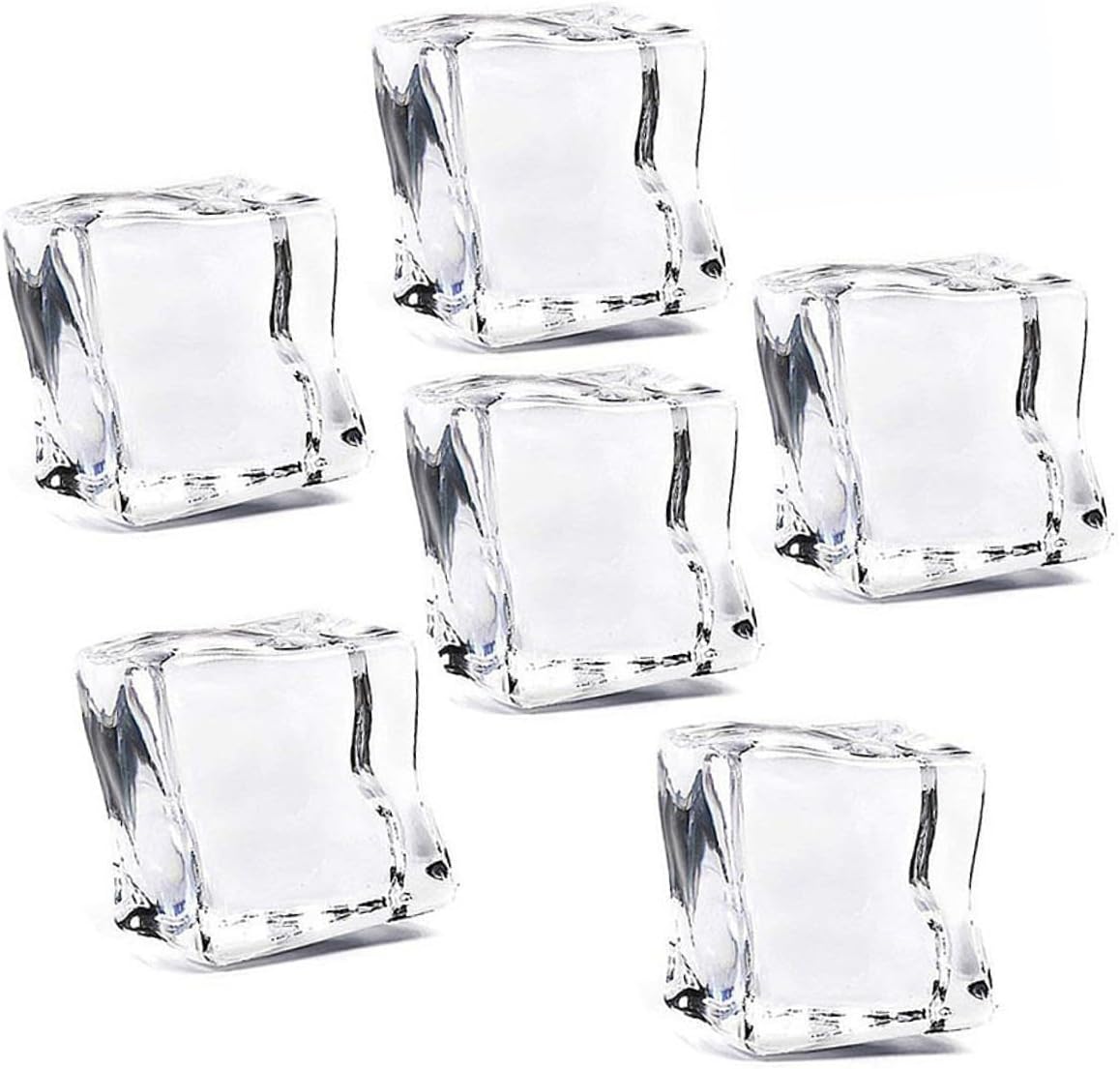 150pcs Square Shape Simulated Ice Cubes Acrylic Material Non-toxic for Advertising Party Props