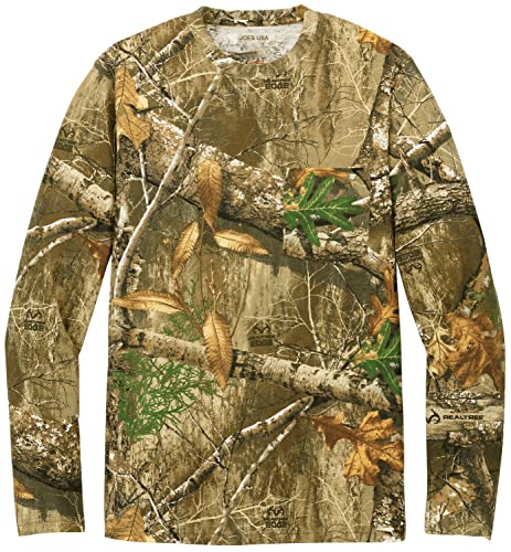 Joe's USA Men's Camouflage Long Sleeve Pocket T-Shirts in XS-4XL