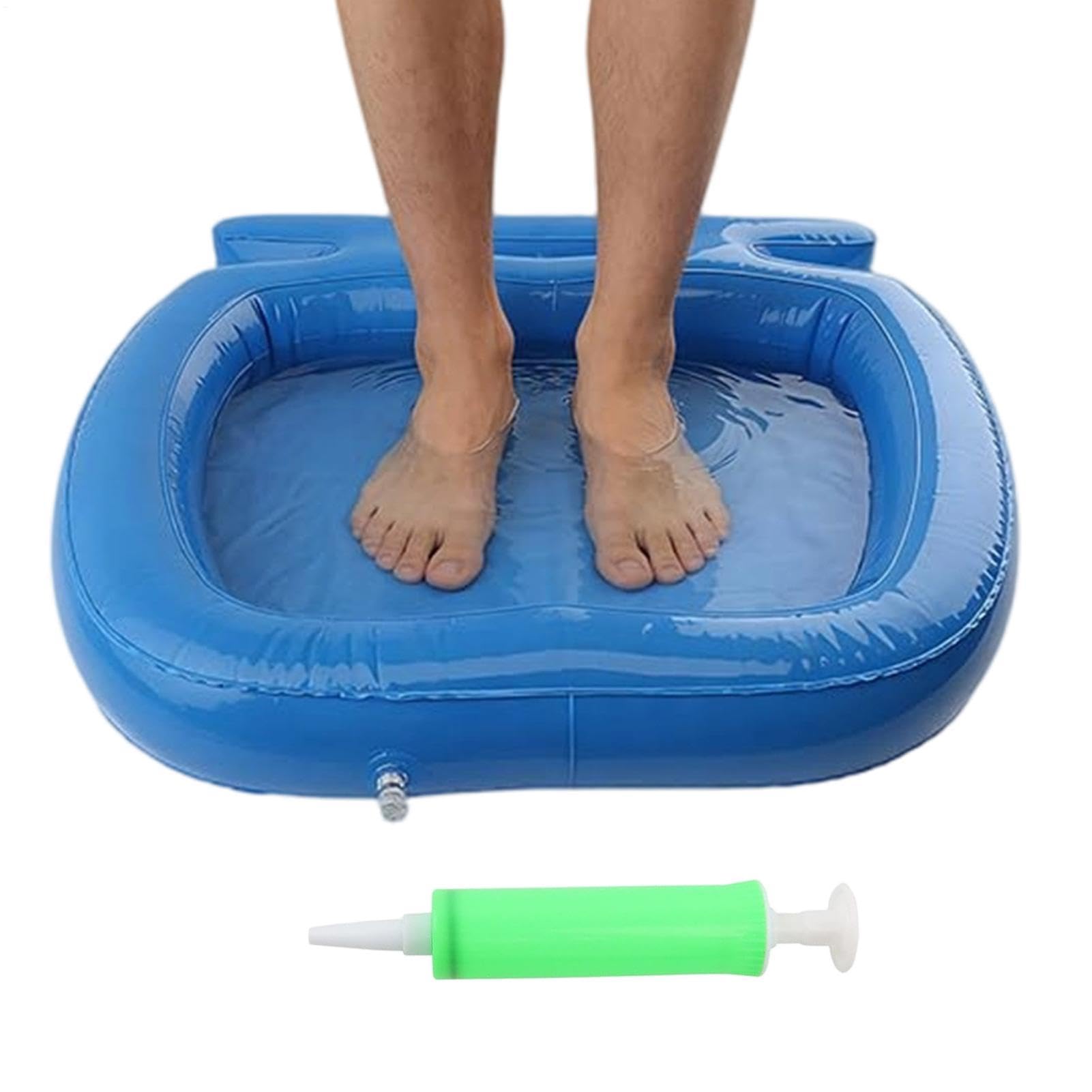 Tina de remojo limpiapies portátil y plegable lavapiés playero antideslizante para piscina