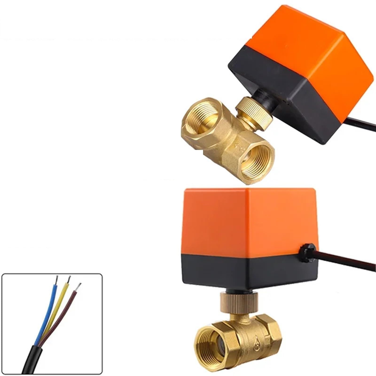 Válvula de bola eléctrica DN40 de latón, la solución de 3 vías y 24V contra fugas en tuberías