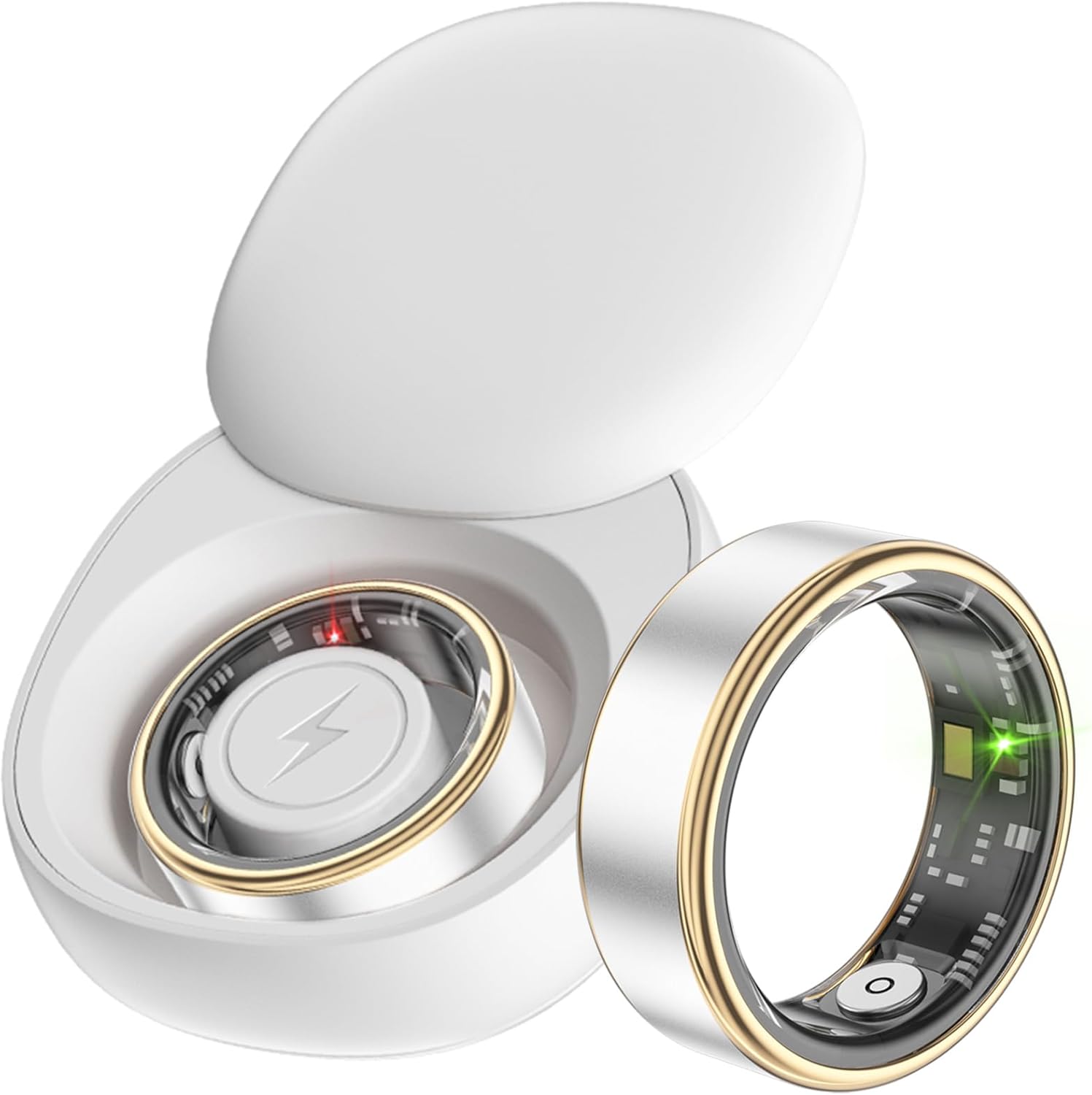 Smart Ring Fitness Ring Tracker Smart Rings for Men Women Pedometer Activity Tracker 5ATM Waterproof Sleep Tracker Smart Ring Heart Rate Monitor Fitness Tracker Smart Ring Android iOS