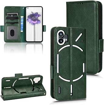 Case for Nothing Phone 1 Leather Flip Stand Case Cover,Case for Nothing Phone 1 Leather Case,Case for Nothing Phone 1 Case Cover Green