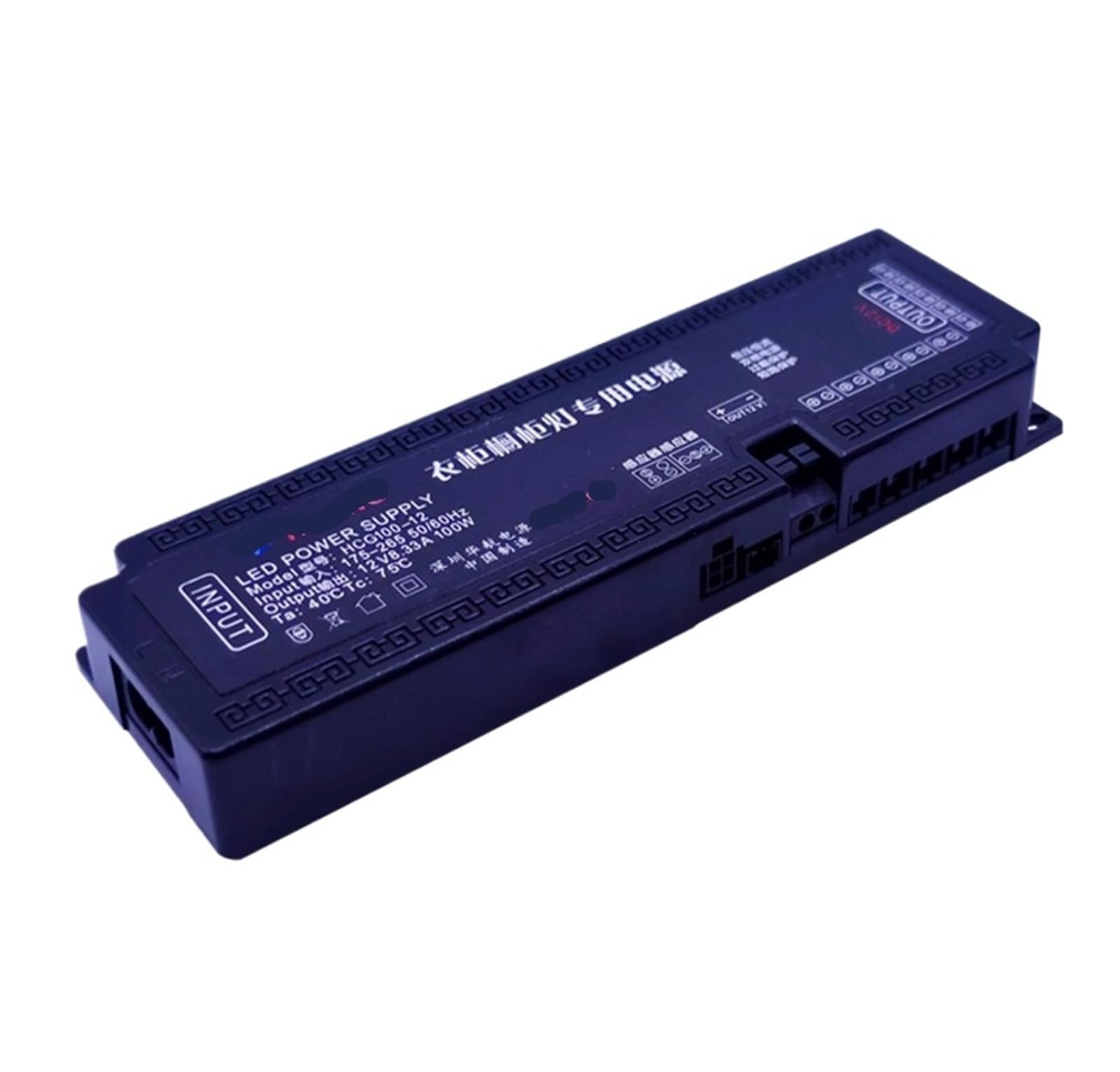 Alimentatore per illuminazione mobili AC220 | Uscita: 12V/24V; Potenza: 60W/100W; Caratteristiche: Controllo a sensore(12V 100W)