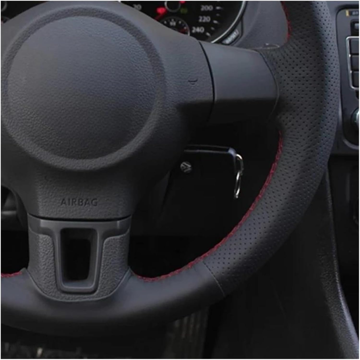 シャナイ装アクセサリー ステアリング-steeringカバー ニテキゴウ仕る ゴルフ 6 Mk6 にテキゴウやる ポ&amp;ロ MK5 2010-2013 手縫