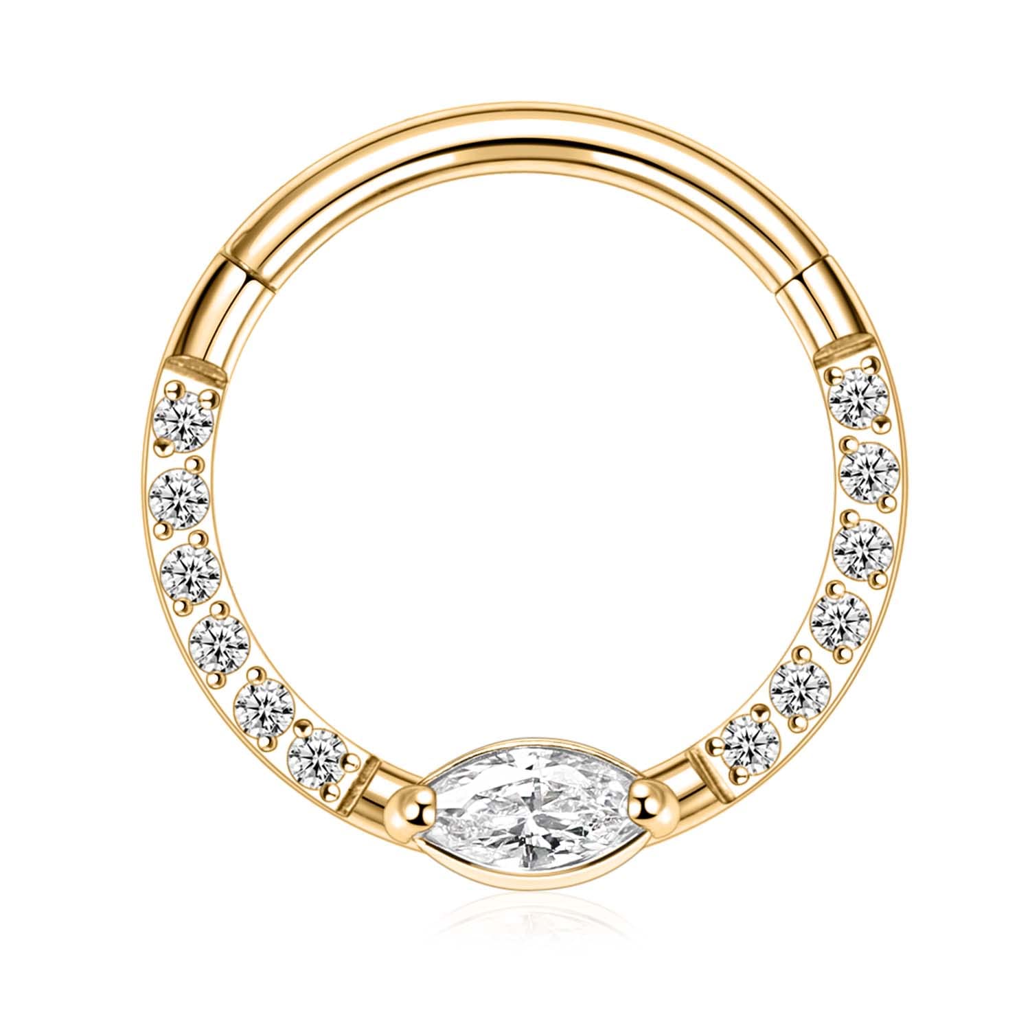 hengkaixuan Unique Animal Shape Septum Nose Ring Septum Jewellery 16G Daith Earrings Surgical Steel Nose Hoop Septum Clicker Conch Piercing Jewellery Rook Helix Tragus Cartilage Lobe Hoop Earring — view 3