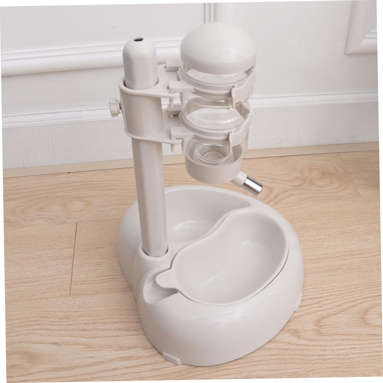 Abbeveratoio Automatico per Animali in Plastica Bianco