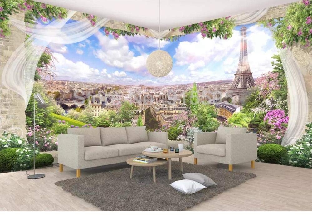 Papier peint salon tour Eiffel 3D 400x280 paysage urbain photo