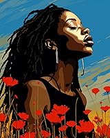 Vista 17 de Pintura por números de chica de moda negra para adultos principiantes mujer africana americana DIY pintura por números pintura acrílica en lienzo