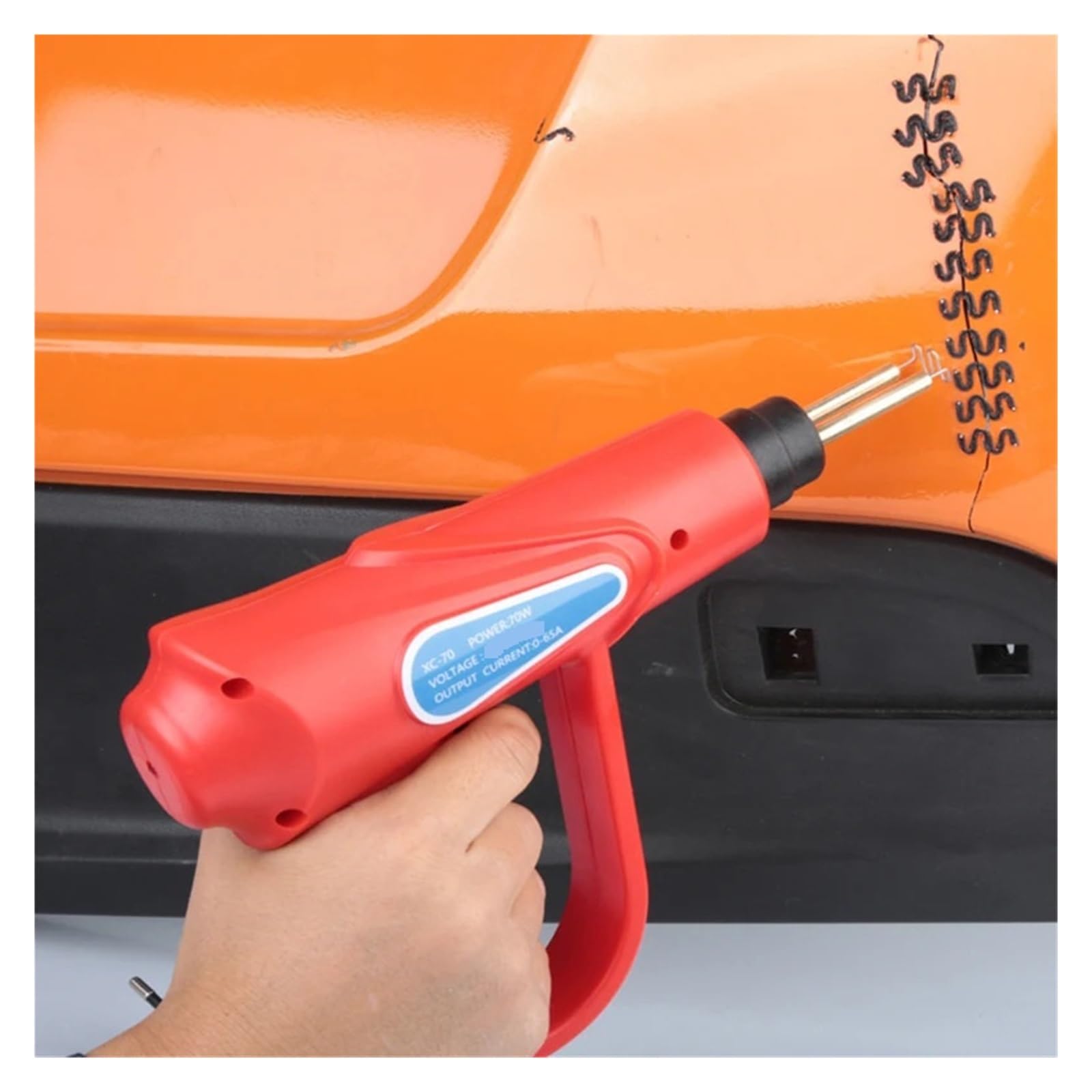70W Cucitrice A Caldo Saldatrice Di Plastica Pistola Termica Officina Paraurti Auto Strumenti Di Riparazione Kit Saldatore Strumenti For Garage PVC Saldatore Pistola Per la riparazione di crepe in pla
