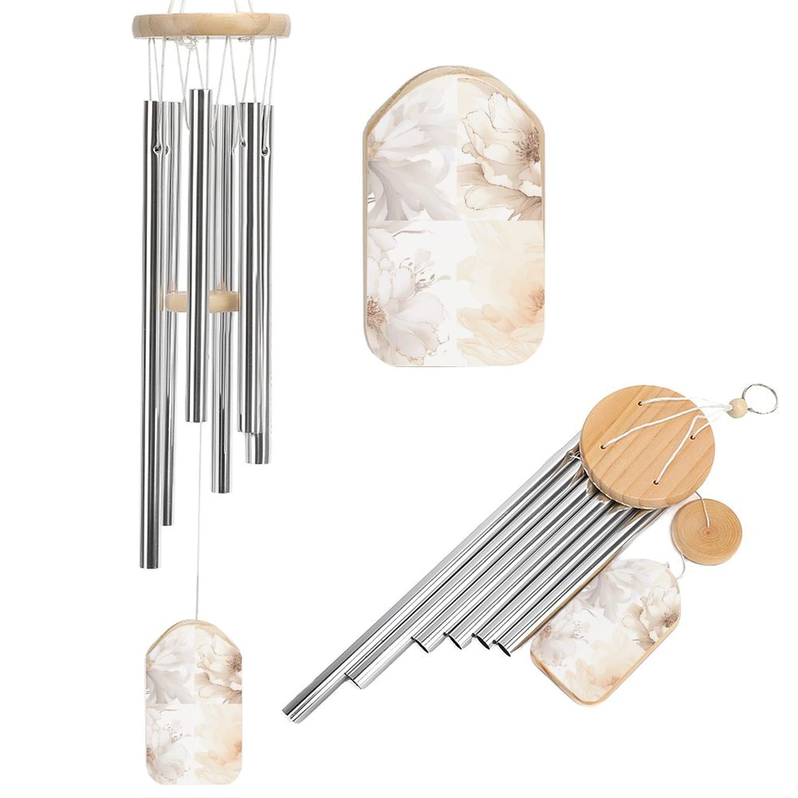 Image Wind Chimes for Outside Memorial Gift Sympathy Wind Chimes Aluminum Tube Windchime with Hook Windbell for Outdoor Patio Garden Decor Housewarming Gift