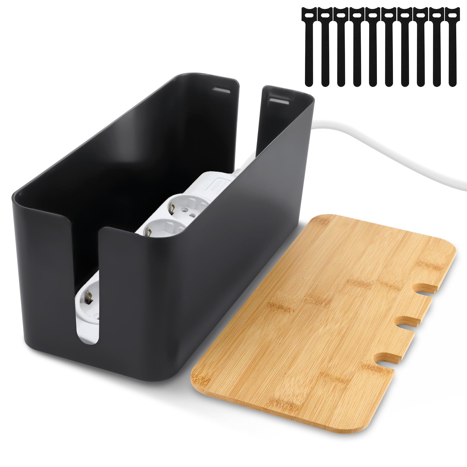 QOUBNIC Boîte De Rangement pour Câbles, Cache Cable Boite