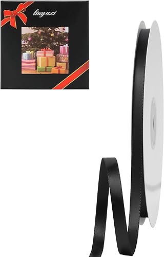 Miniatura 30 de LIUYAXI Cinta de Satén Dorada de Doble Cara 1/4" X 50 Yardas, Cintas Perfectas para Manualidades, Envoltura de Regalos, Fabricación de Lazos y Más