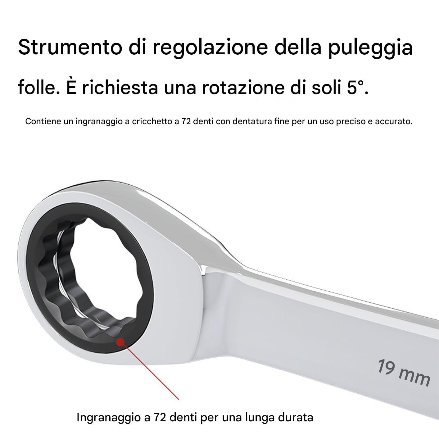 Kit per Cinghia Serpentina - Forniture per Manutenzione Auto | Chiave per Regolazione Puleggia Folle Auto - per Meccanici Appassionati Fai da Te Garage Casa Officine Manutenzione Motore