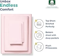 Vista 3 de Thread Spread - Juego de sábanas de 100% algodón egipcio con tejido de satén de 800 hilos de la colección Exotic Hotel, color blanco y marfil