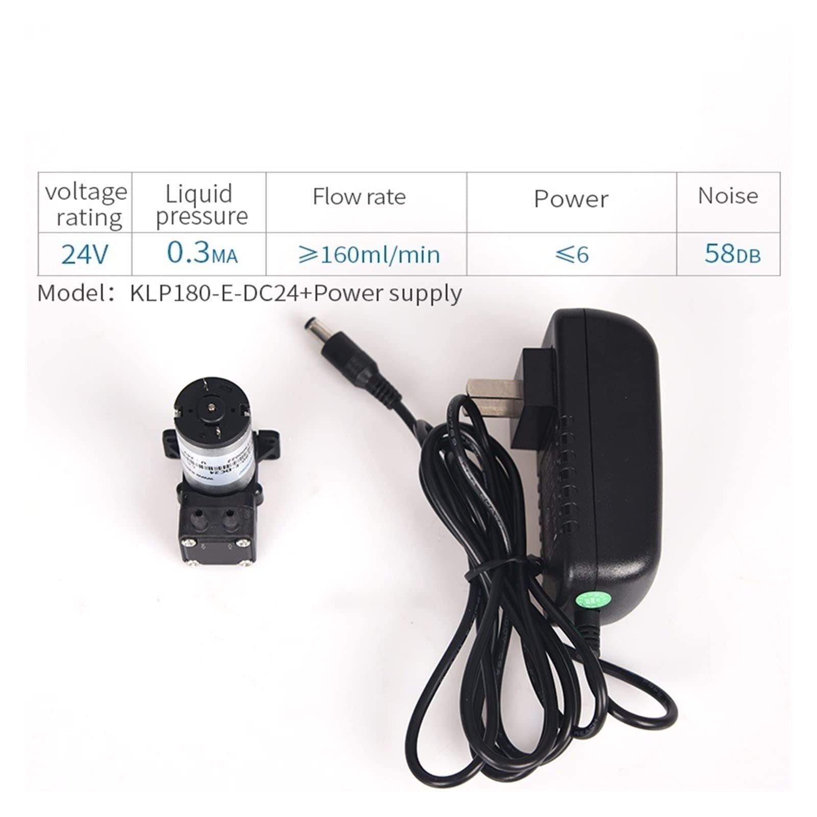 12V / 24V Mini-Membranpumpe Flüssigkeitstransfer GeräuscharmKleine Größe Geringer Stromverbrauch(Dc24)