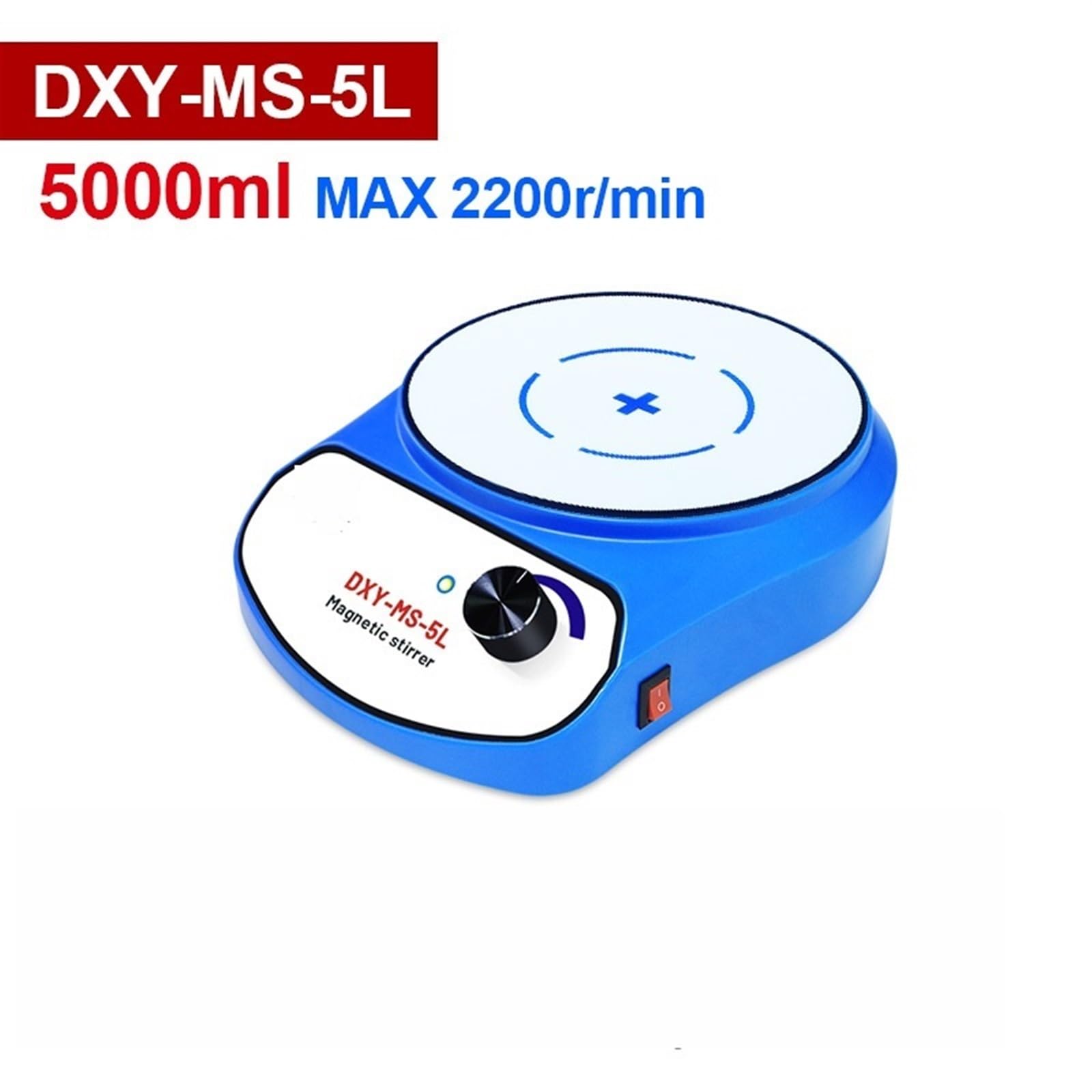 Mieszadła magnetyczne, 3000 ml 5000 ml Miniaturowe mieszadło magnetyczne Cyfrowy wyświetlacz Mieszalnik cieczy Sprzęt z dwoma mieszadłami(DXY-MS-5L)