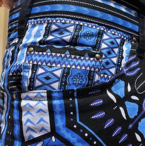 RaanPahMuang Fitted Jeans in 100% Thin Batik Cotton African Dashiki Art Mens Pants4