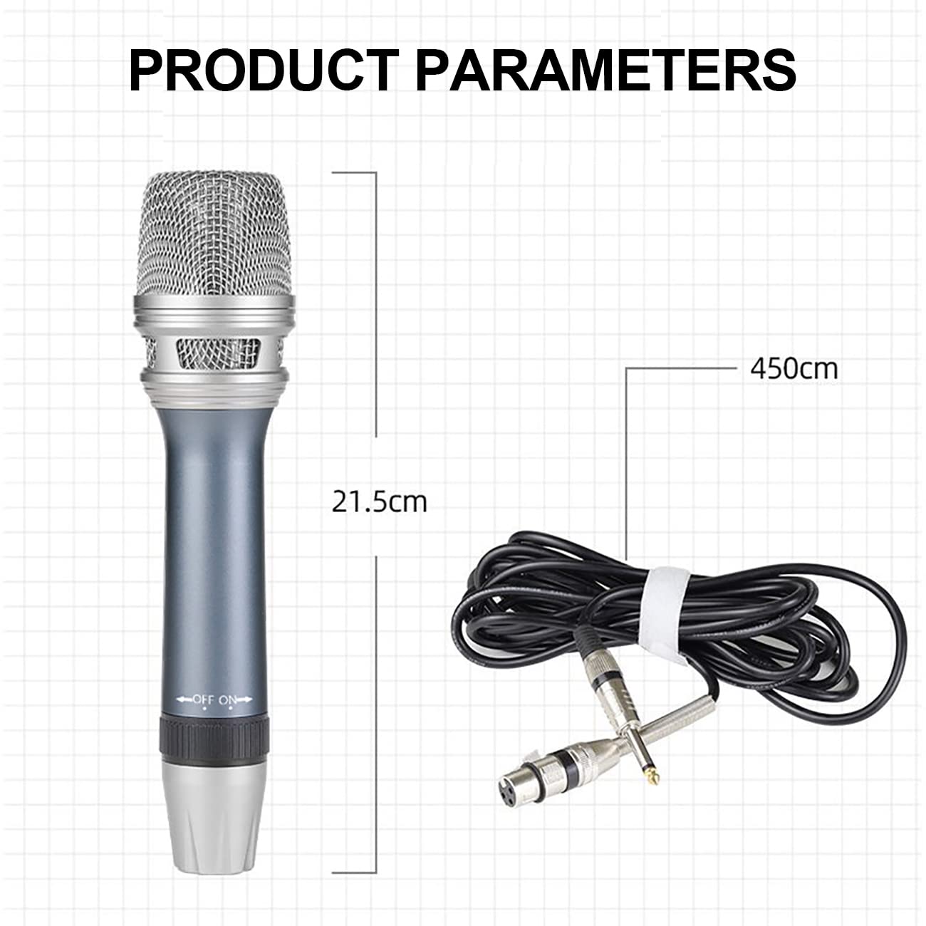 Depusheng C90 microfono dinamico con Cable Profesional Vocal Micrófono Karaoke de Mano para Canto, Discurso, Boda, Escenario, Actividad al Aire Libre